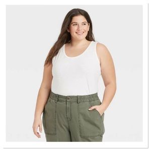Women’s Plus Size Slub Tank Top 1X Ava & Viv